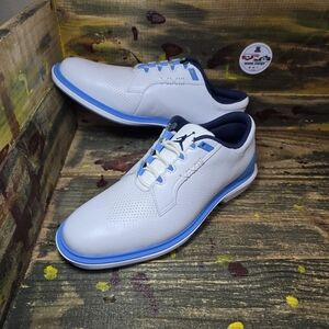 Nike Jordan ADG 5 Men's Size 7 White Leather Blue Golf Shoes (FQ6642-104)‎ NEW